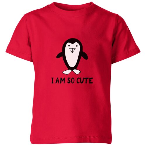 Футболка Us Basic, размер 12, красный детская футболка очень милый пингвин 164 темно розовый