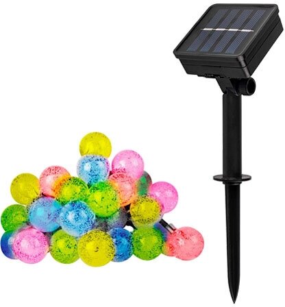 Комплект 3 штук, Светильник садовый на солнечной батарее SLR-G05-30M ФАZА (гирлянда, шарики, мультицв) (5033375)