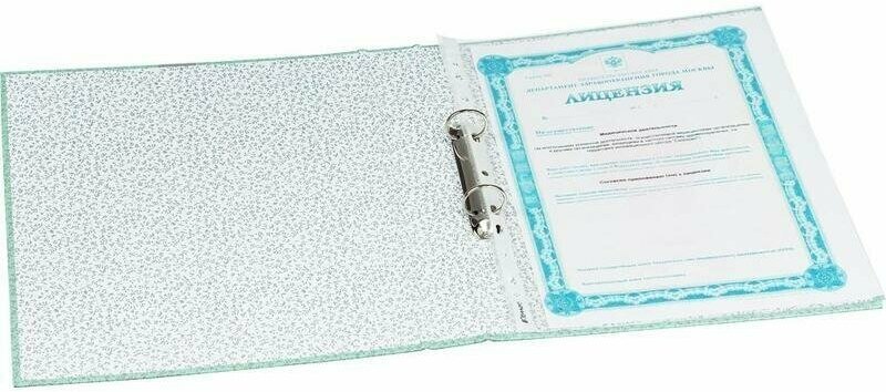Папка на 2-х кольцах Attache для документов, тетрадей, ламинированный картон, A4, толщина 1.75 мм