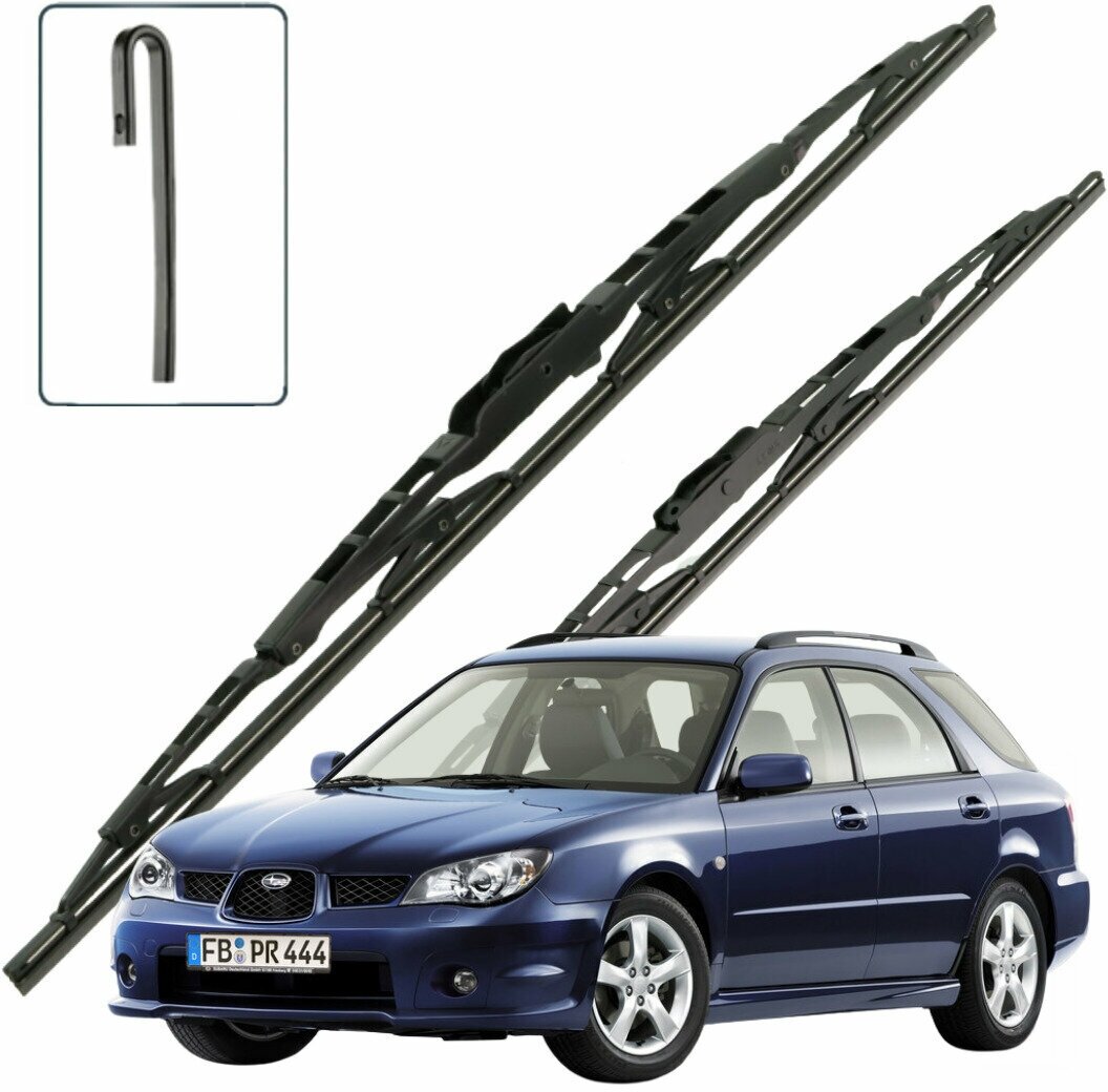 Дворники Subaru Impreza (3) GGG11 Субару Импреза ГГ универсал 2-й рест. 2005 2006 2007 Щетки стеклоочистителя каркасные для автомобиля 550-400 2 шт.