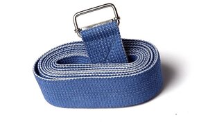 Фото Ремень для йоги RamaYoga Де люкс хлопковый, синий, длина 270 см