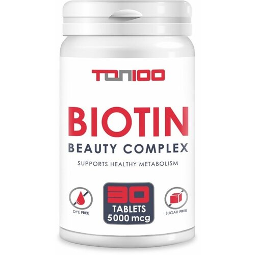 TOP100 Биотин 5000мкг витаминный комплекс 30 таблеток