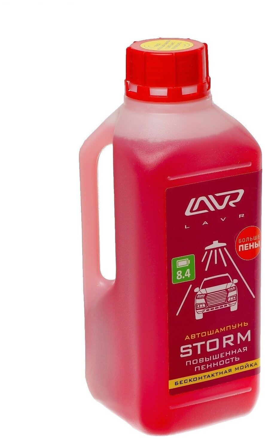 Автошампунь LAVR Storm бесконтакт, повышенная пенность 1:100, 1 л, бутылка Ln2336