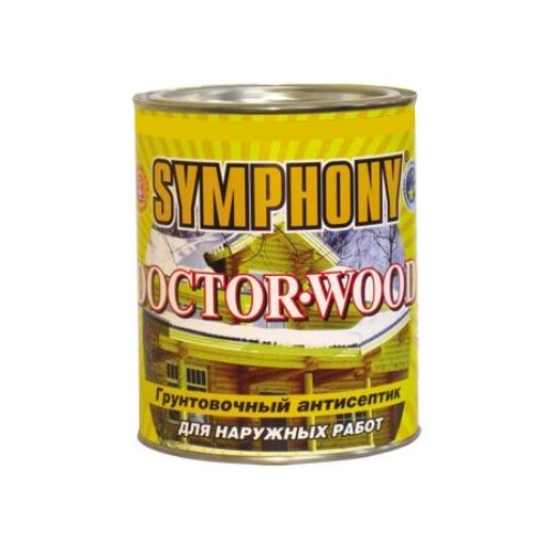 Грунтовочный антисептик SYMPHONY DOCTOR-WOOD, прозрачный, 0,9л.