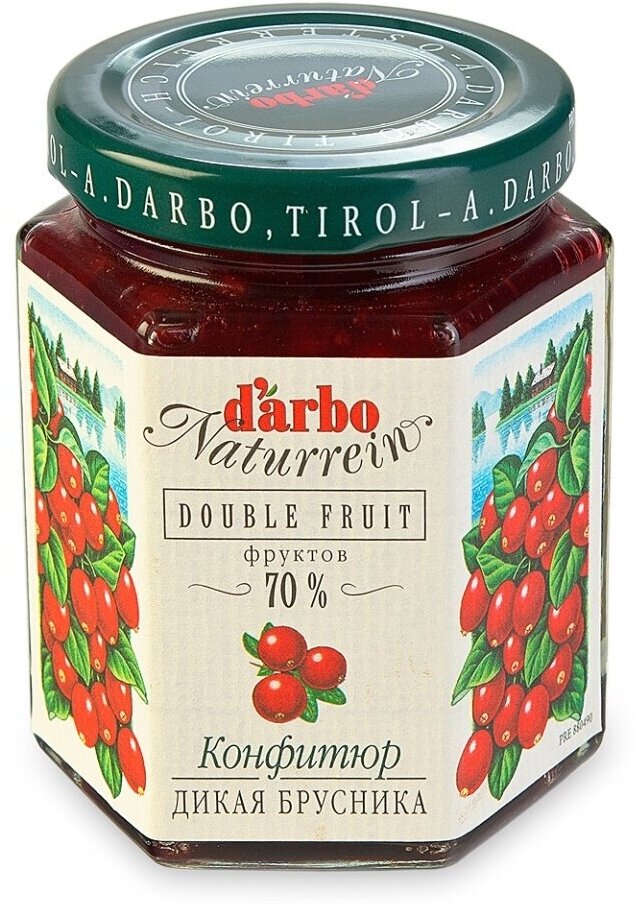 Конфитюр D'arbo Naturrein Double Fruit из брусники
