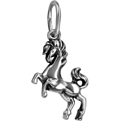фото Подвеска самородок лошадь мустанг серебро 925