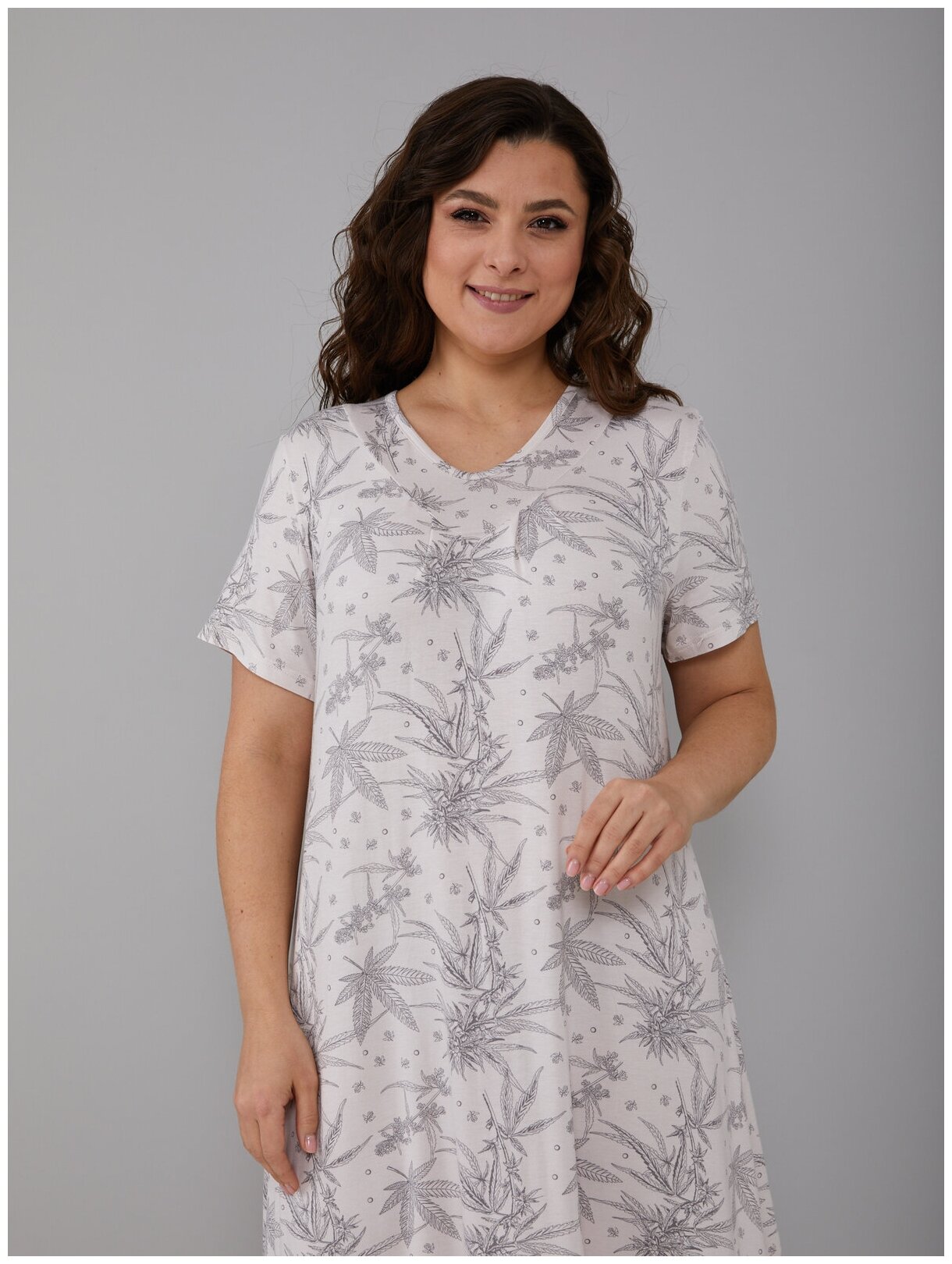 Ночная сорочка женская Алтекс длинная, размер 58 - фотография № 6