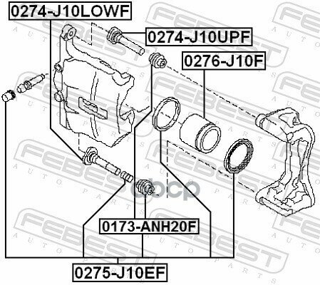 Ремкомплект Тормозного Суппорта 0275-J10ef Febest арт. 0275-J10EF