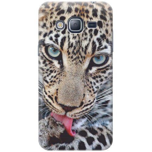 фото Cиликоновый чехол на samsung galaxy j3 (2016) / самсунг джей 3 2016 с принтом "леопард" gosso