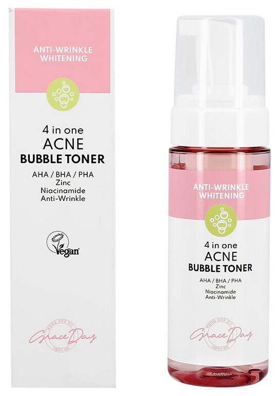 Grace Day Пузырьковый тонер против прыщей 4 in one acne bubble toner, 150мл - фотография № 2