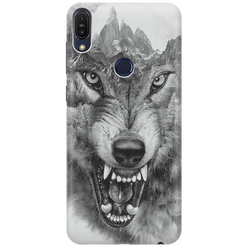 фото Re:pa накладка transparent для asus zenfone max (m1) zb555kl с принтом "волк в горах"