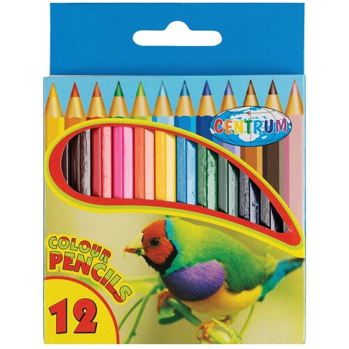 CENTRUM Цветные карандаши 12 цветов (80168) карандаши цветные 12 цветов короткие деревянные centrum 80168