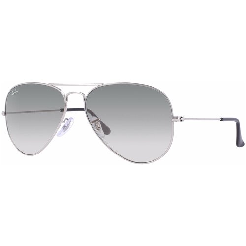 солнцезащитные очки ray ban ray ban rb 3025 003 3f rb 3025 003 3f серебряный голубой Солнцезащитные очки Ray-Ban RB 3025 003/32, серый, серебряный