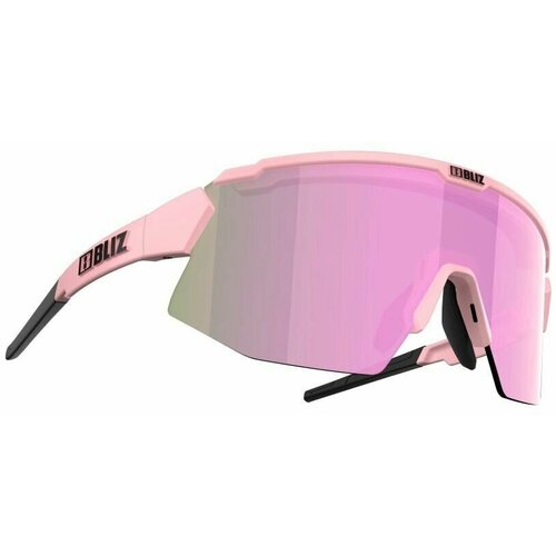 Солнцезащитные очки BLIZ, прямоугольные, оправа: пластик, спортивные, для женщин, розовый/розовый