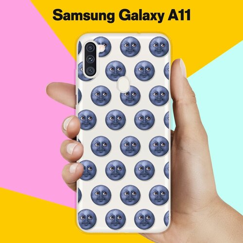 пластиковый чехол грустный кот радуга на samsung galaxy a11 самсунг галакси а11 Силиконовый чехол Луна на Samsung Galaxy A11