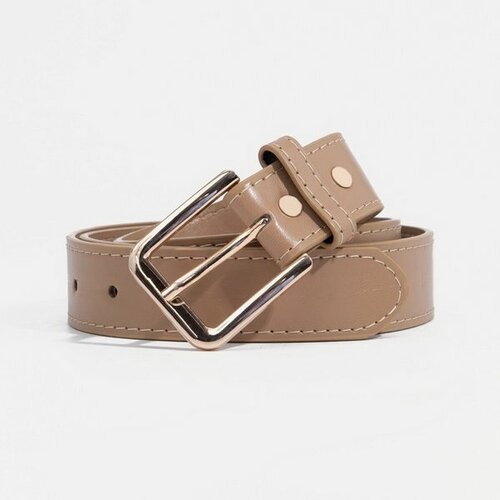 фото Ремень сима-ленд, размер 105, бежевый сима-лэнд