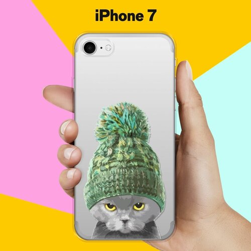 Силиконовый чехол Кот в шапке на Apple iPhone 7 силиконовый чехол кот в шапке на apple iphone 12 mini