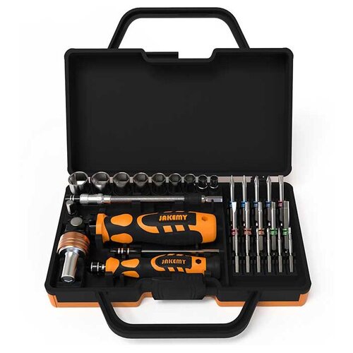 фото Набор отверток jakemy jm-6123 (31 в 1) черный с оранжевым