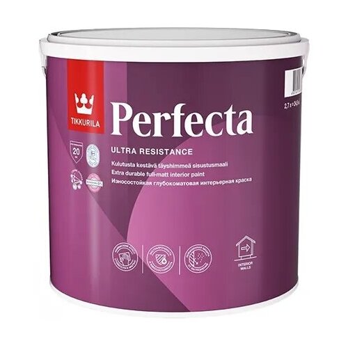 Краска интерьерная Tikkurila Perfecta 2,7 л белая