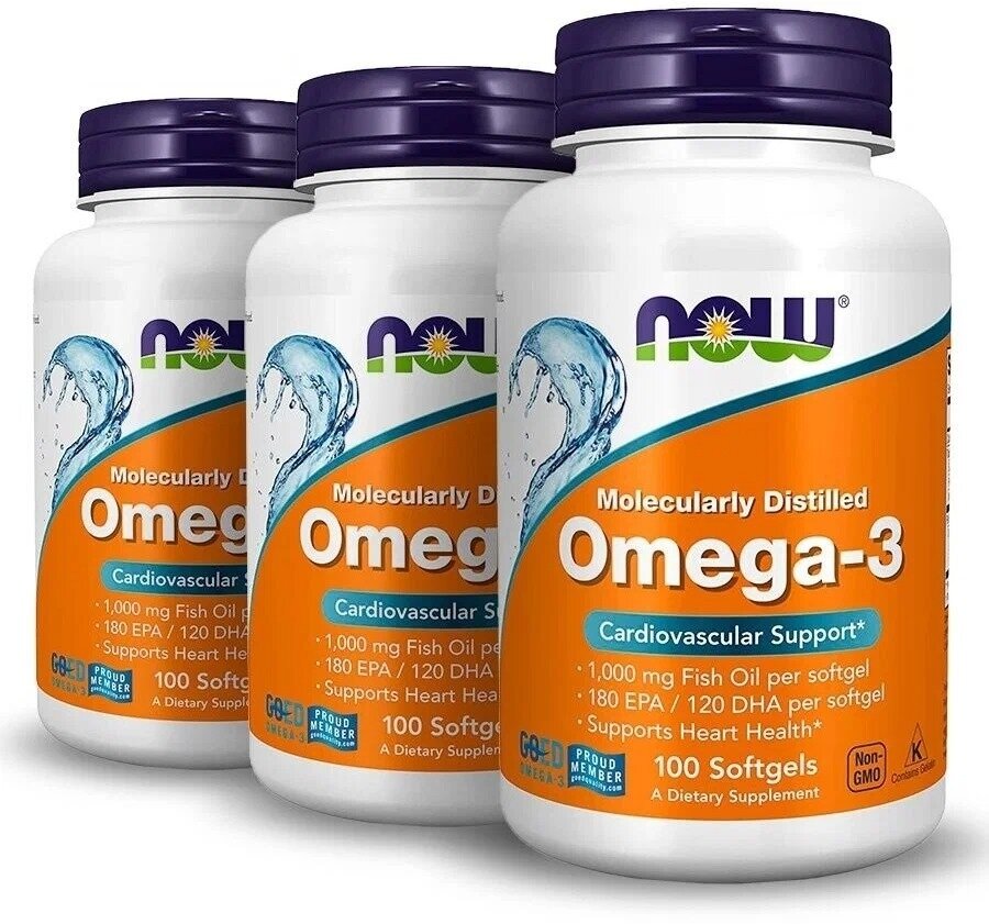 Now Omega-3 1000mg 100 sgel 3 package