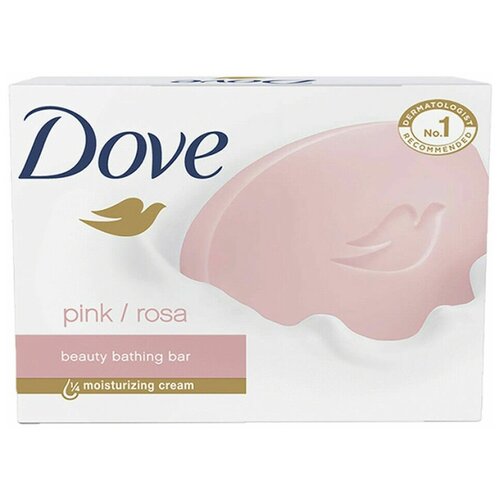 Dove Крем-мыло кусковое Pink/Rosa Beauty Bathing Bar, 135 г dove крем мыло увлажняющее и питающее объятия нежности pink 135 г х 4 шт крем мыло кусковое туалетное дав