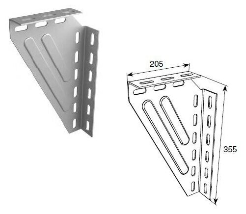 Кронштейн угловой универсальный для крепления к потолку DH24622 - DoorHan