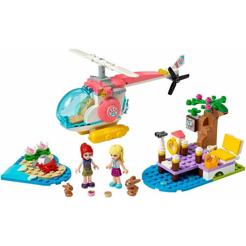 конструктор lego friends 41442 спасательный автомобиль ветеринарной клиники 100 дет Конструктор Friend Спасательный вертолёт ветеринарной клиники 255 деталей №60115