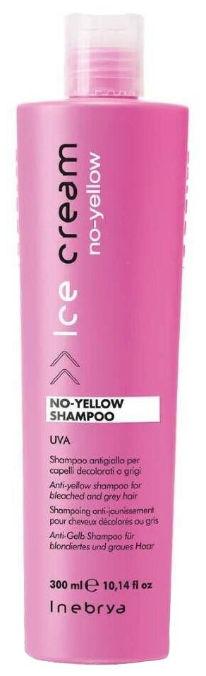 Шампунь антижелтый для осветленных и седых волос Shampoo No Yellow Inebrya R+B+E+C, 300 мл