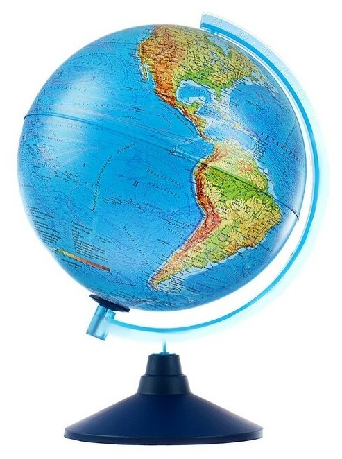 Глобус физико-политический "Глобен", интерактивный, диаметр 250 мм, с подсветкой, с очками