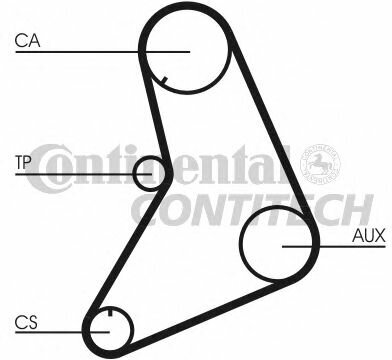 Ремень ГРМ Ford. Fiat 1.8/2.0 Z=12219 84 ContiTech CT687