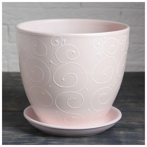 Горшок цветочный Жемчуг 5л с подставкой 1059₽