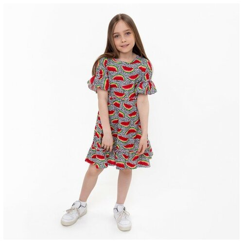 фото Платье для девочки, цвет серый, рост 122 см luneva