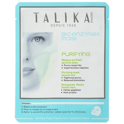 Talika Маска очищающая Bio Enzymes Purifying Mask, 20 мл маска для декольте talika bio enzymes decollete mask 1шт