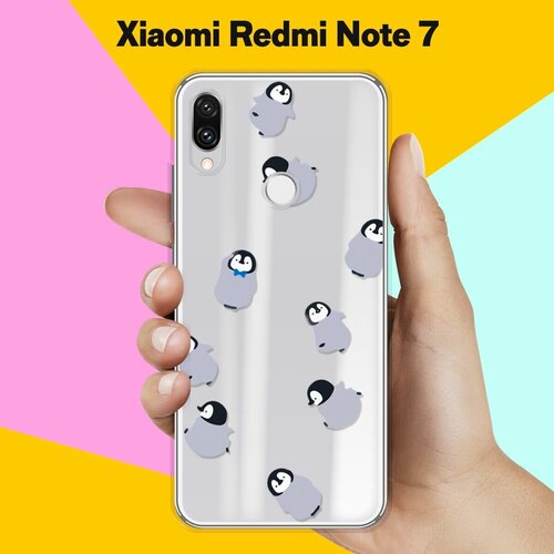 Силиконовый чехол Несколько пингвинов на Xiaomi Redmi Note 7 силиконовый чехол узор из пингвинов на xiaomi redmi note 8 pro