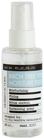 Derma Factory Увлажняющий спрей фиксатор макияжа White Birch 95% Moisture Fixer 80мл