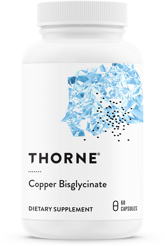 Бисглицинат меди, Copper Bisglycinate, Thorne Research, 60 капсул
