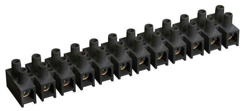 фото Колодка клеммная ЗВИ-5 н/г 1.5-4.0кв. мм 12 пар черн. IEK UZV5-005-04