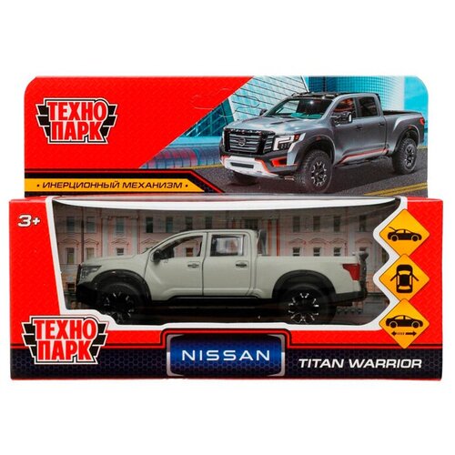 Модель TITAN-13MAT-GY NISSAN TITAN матовый 12,5 см, двери, багаж, инерц, серый Технопарк в коробке /72/