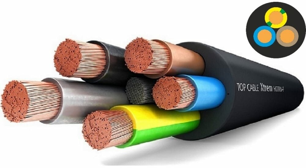 Top Cable XTREM H07RN-F 3G1,5 0,6 1kV Кабель силовой гибкий с изоляцией 100 м 3003001MR100RU - фотография № 1