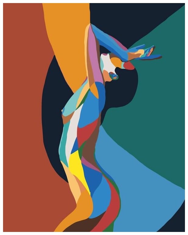 Картина по номерам "Девушка-абстракция", 40x50 см