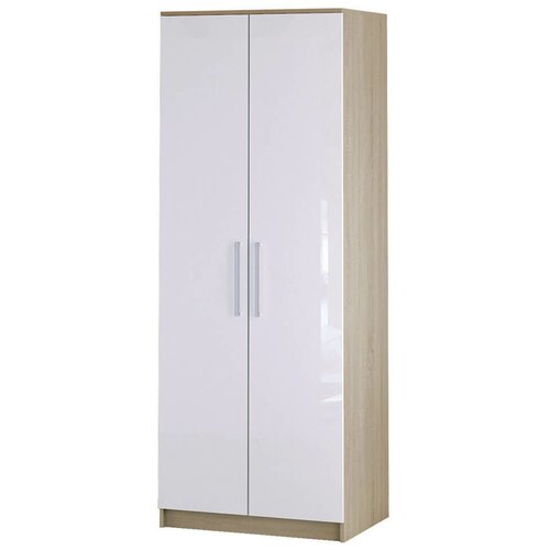 Шкаф НК-мебель Бланка 2-х дверный Дуб сонома/Белый глянец 72250075