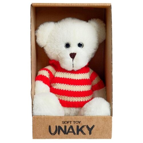фото Мягкая игрушка unaky soft toy "медвежонок кавьяр в свитере ", 18 см