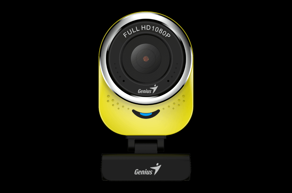 Веб-камера Genius QCam 6000 желтая (Yellow), 1080p Full HD, Mic, 360°, универсальное мониторное крепление, гнездо для штатива