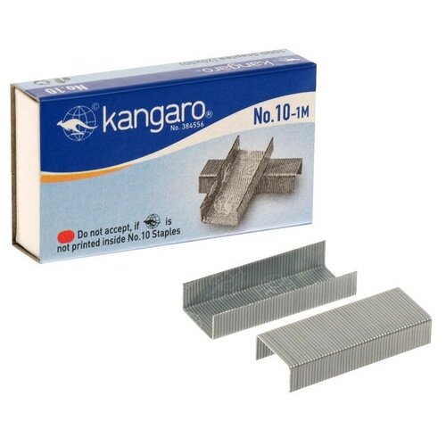 Скобы для степлера Kangaro №10, стальные, 1000 штук (20шт.)