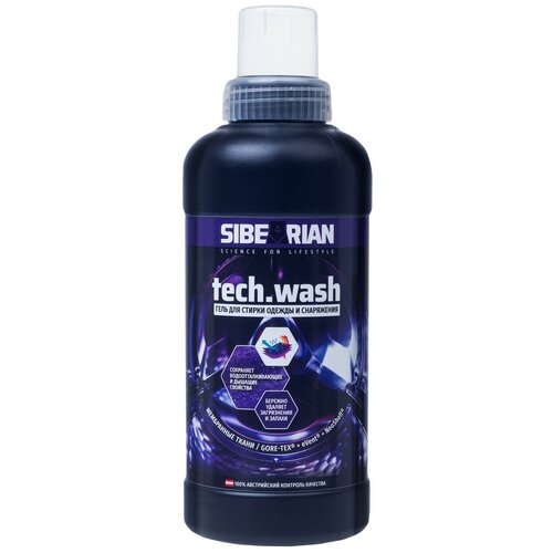 фото Гель для стирки sibearian tech wash, 0.4 л, бутылка