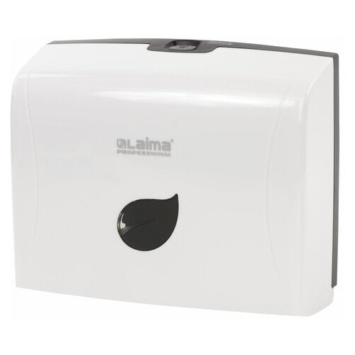 фото Диспенсер для полотенец laima professional eco (система h2), z-сложения, белый, abs-пластик, 606547 лайма