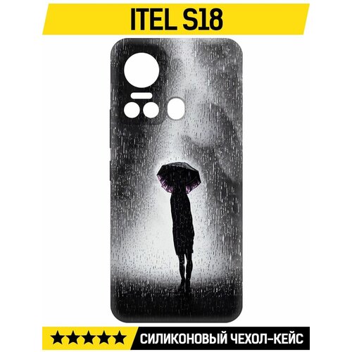 Чехол-накладка Krutoff Soft Case Ночная крипота для ITEL S18 черный чехол накладка krutoff soft case ночная крипота для itel a60 черный