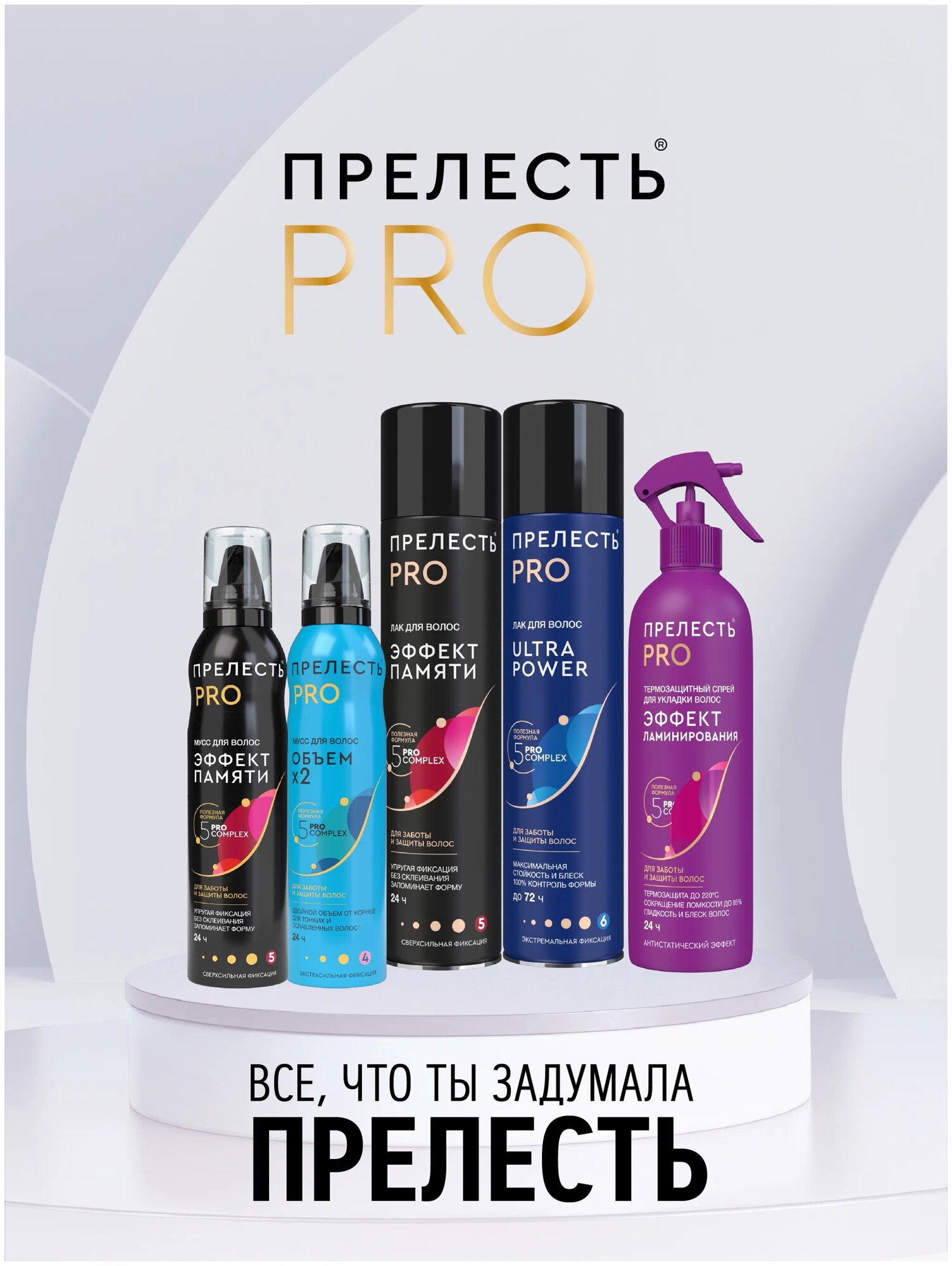 Спрей для волос Прелесть Professional Эффект ламинирования 225мл Аэрозоль Новомосковск - фото №9