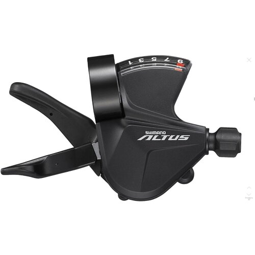 Шифтер правый Shimano ALTUS M2010-R на 9 скоростей, длина троса 2050мм, крепление на хомут, с индикатором, без коробки (ОЕМ)