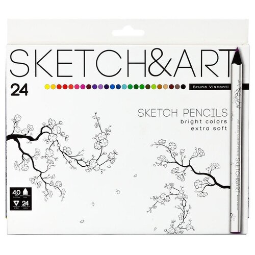 Набор карандашей SKETCH&ART 4 мм, 24 ЦВ. 30-0115